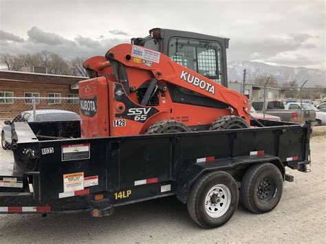 dump trailer hold skid steer|tilt bed skid loader trailers.